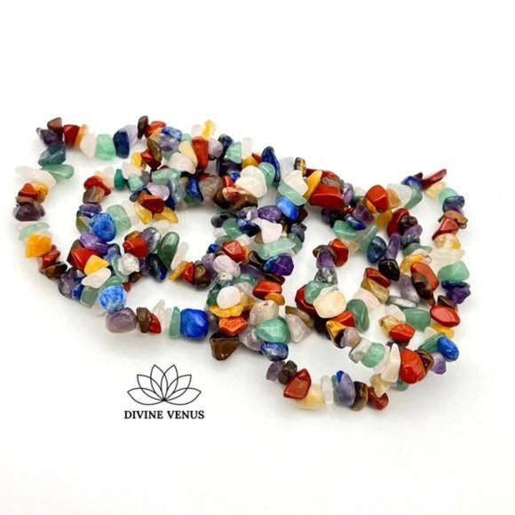 Aligned Chakras Bracelet | Natural Crystal Gemstones - Picture 2 of 6